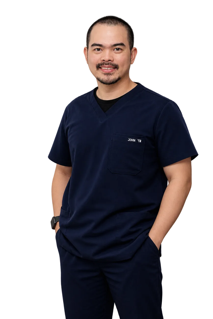 Portrait of John Saenz, Registered Nurse and founder of ClinicIQ Solutions